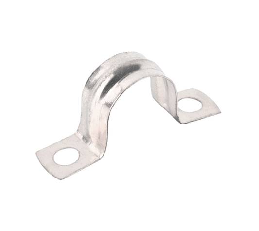 Copper Saddle Clips - 15mm Chrome Plated