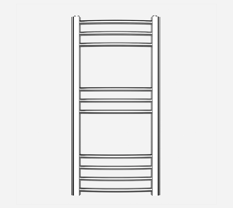 Ladder Curved Towel Radiator - 1200mm x 600mm - Chrome - 391332