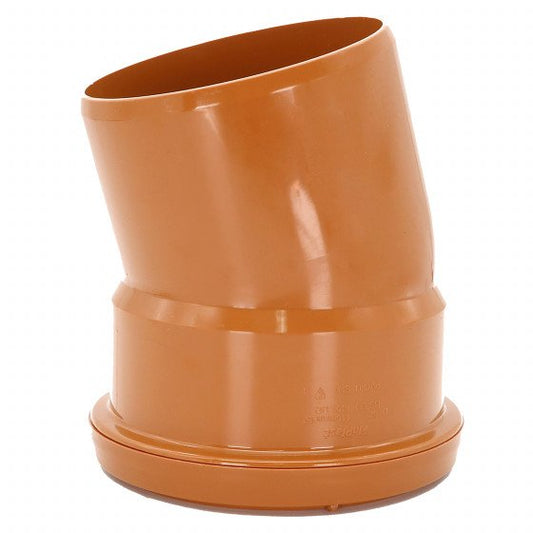 FloPlast 160mm Underground Drainage - Single Socket Bend 15° - 6D167