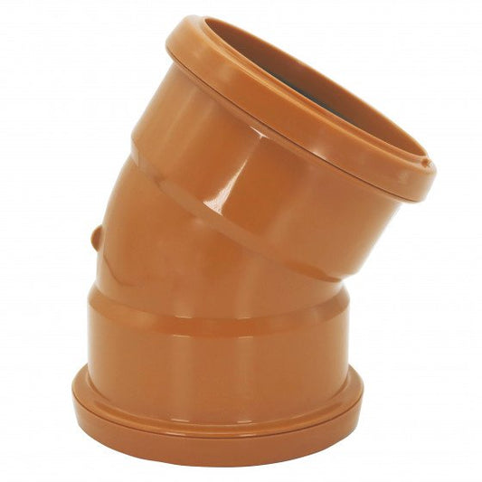 FloPlast 160mm Underground Drainage - Double Socket Bend 30° - 6D564