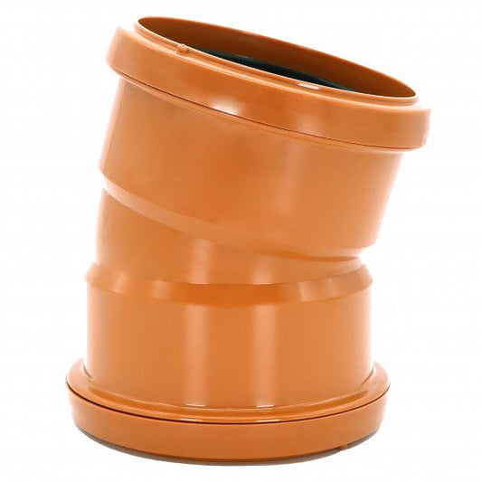 FloPlast 160mm Underground Drainage - Double Socket Bend 15° - 6D567