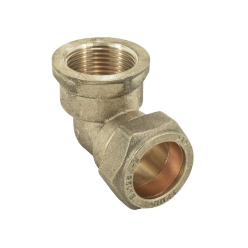 DZR Compression - Female Iron Elbow - 15mm x 1/2"