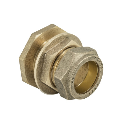DZR Compression - Flanged Tank Connector - 15mm