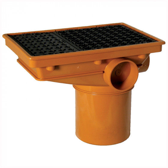 FloPlast 110mm Underground Drainage - Rectangular Hopper inc. Grid - D506