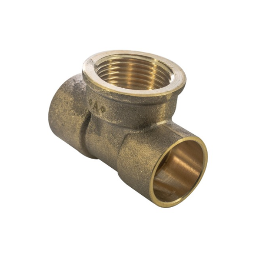 End Feed - Female Iron Branch Tee - 22mm x 22mm x 3/4"