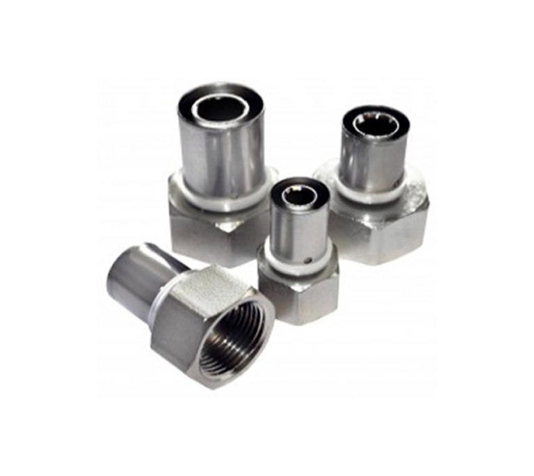 NovaTherm Demountable Female Straight Union NF5 Crimp Fitting (Pack of 5) - 25mm x 3/4" - NF5-S2025x3/4F(H)