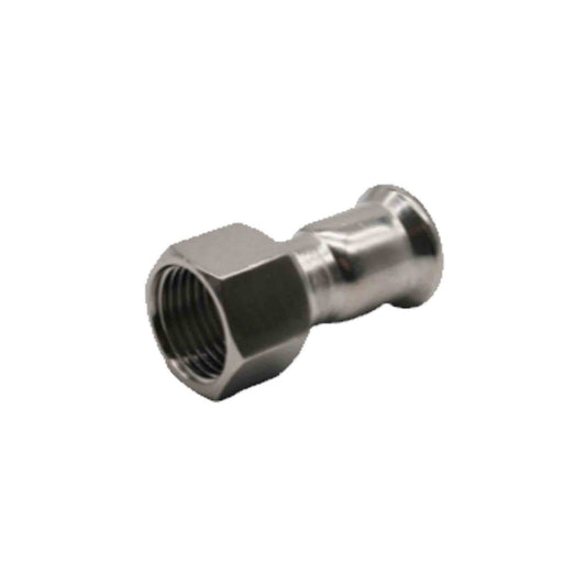 Press Fit Female Iron Coupler - M Profile - Stainless Steel Water - 22mm x 3/4"