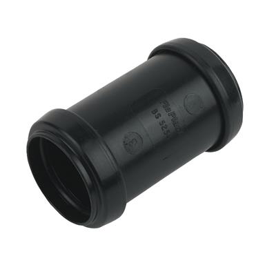 FloPlast Push Fit Waste - Coupling - 40mm Black - WP08B