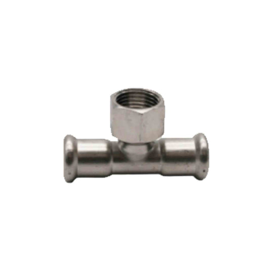 Press Fit Female Iron Branch Reducing Tee - M Profile - Stainless Steel Water - 108mm x 108mm x 2"