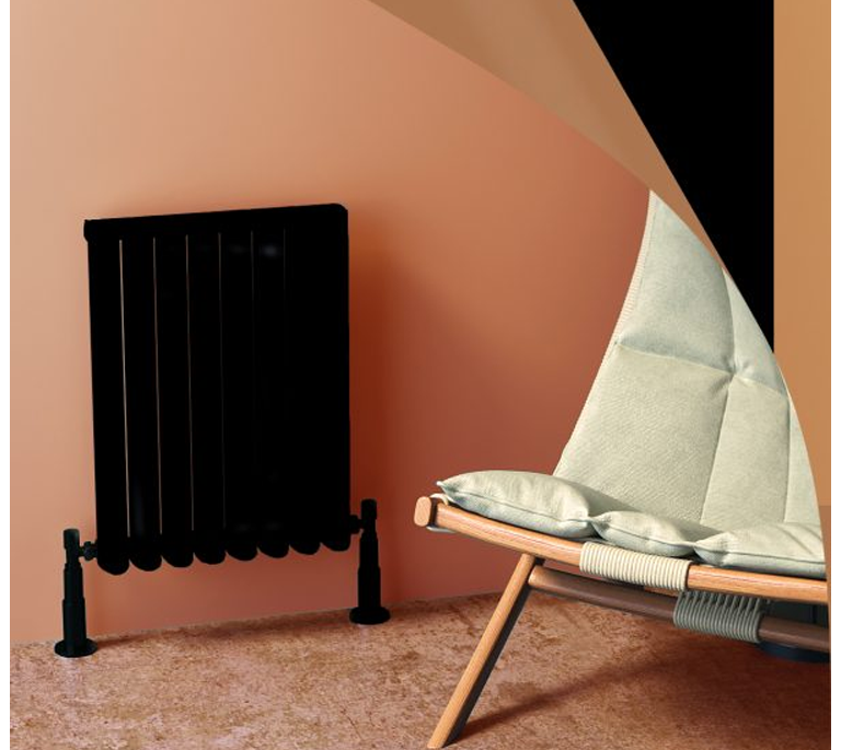 Guildford Vertical Radiator - 1800mm x 435mm - Black