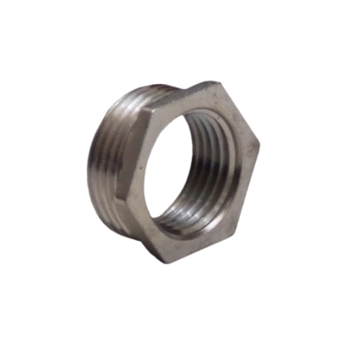 Brass - Hexagon Bush - 3/4" x 1/2" - Chrome