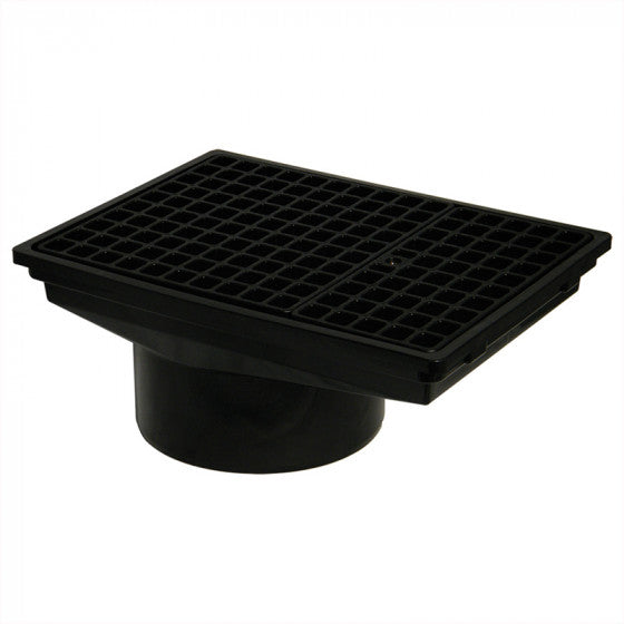 FloPlast 110mm Underground Drainage - Rectangular Bottle Gully Trap Hopper & Grid - D524
