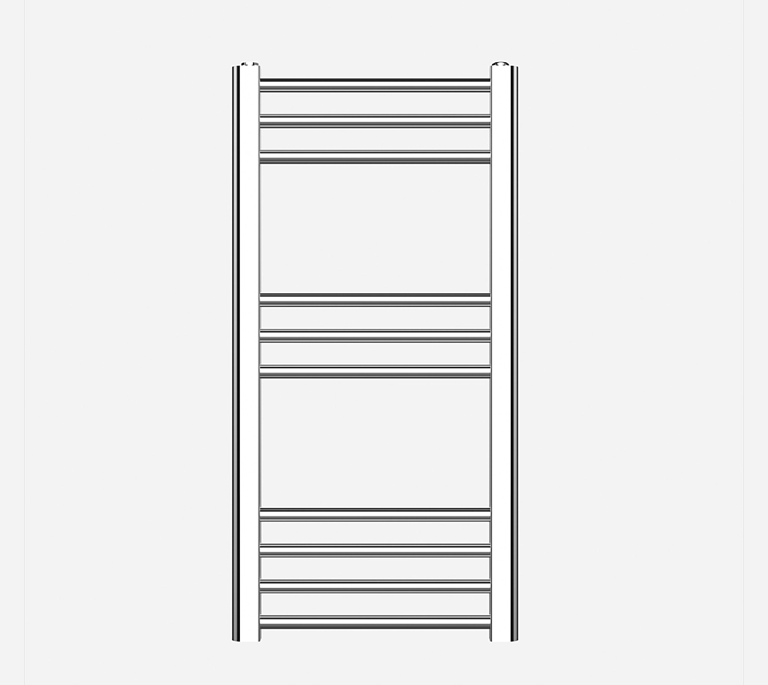 Ladder Straight Towel Radiator - 1200mm x 600mm - Chrome - 391272
