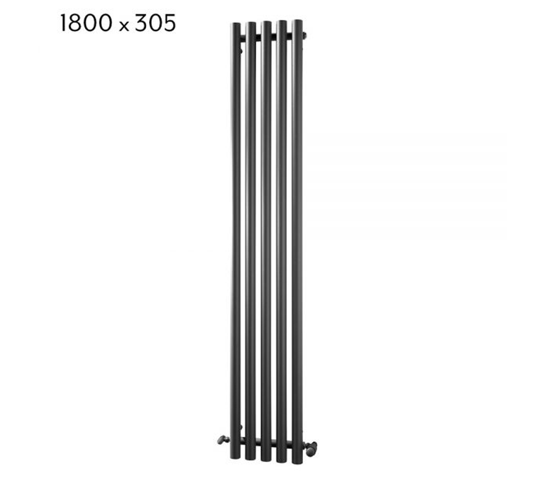 Mayfair Vertical Radiator - 1800mm x 305mm - Anthracite (Textured)