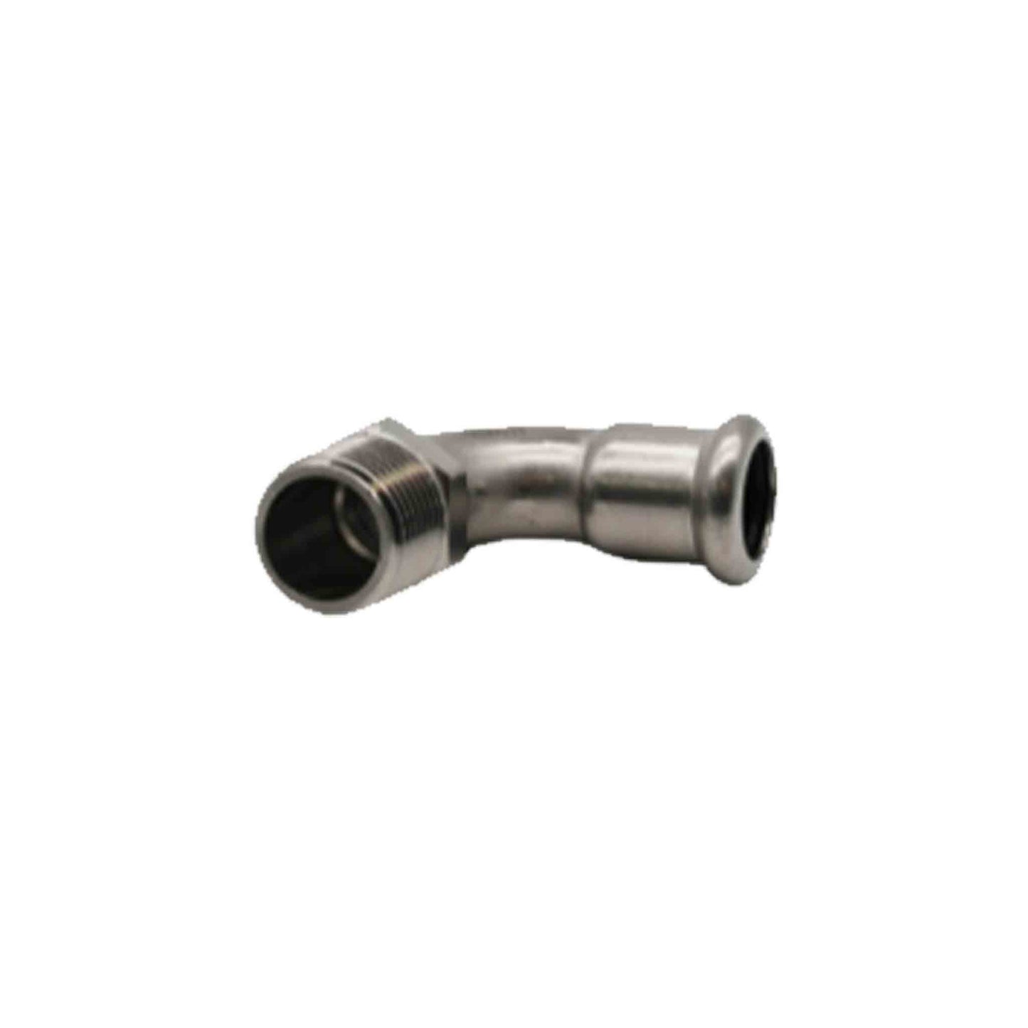 Press Fit Male Iron Elbow - M Profile - Stainless Steel Water - 15mm x 1/2"