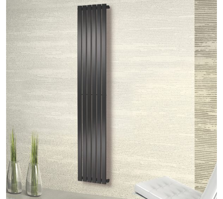 Merlo Single Vertical Radiator - 1800mm x 435mm - Chrome