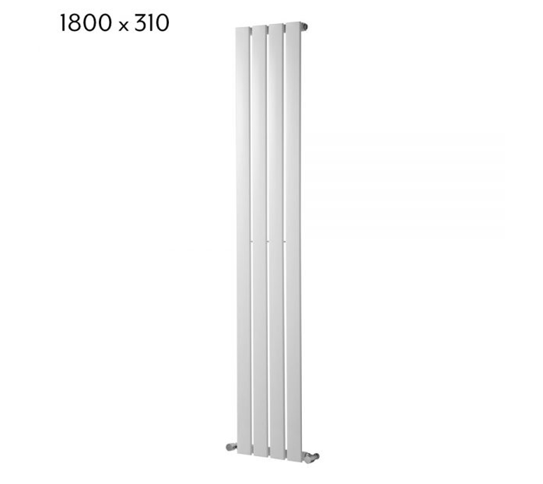 Merlo Single Vertical Radiator - 1800mm x 435mm - Chrome