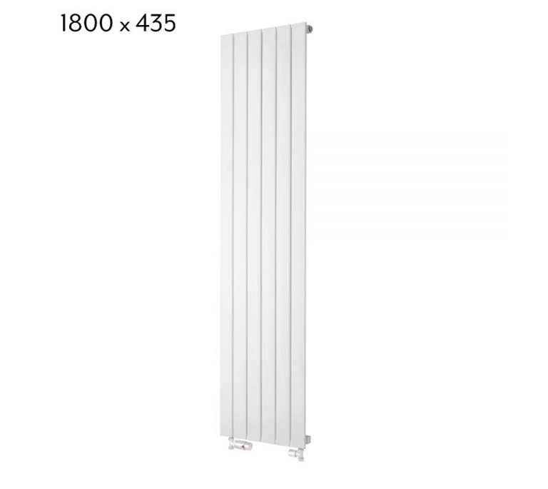 Merlo Single Vertical Radiator - 1800mm x 435mm - Chrome