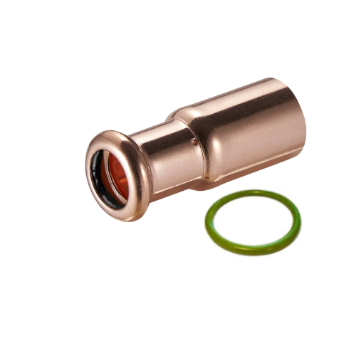M-Press Fittings - Copper FKM for Solar, High Temp, Compressed Air & Industrial Heating - M-Profile - Press Fit - Fitting Reducer - 28mm x 22mm
