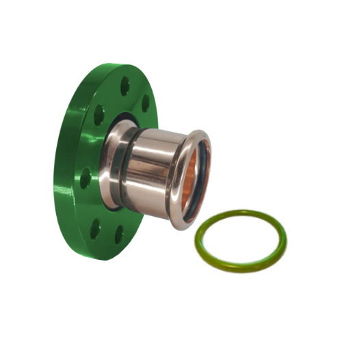 M-Press Fittings - Copper FKM for Solar, High Temp, Compressed Air & Industrial Heating - M-Profile - Press Fit - Bi-Metal Flange - 67mm