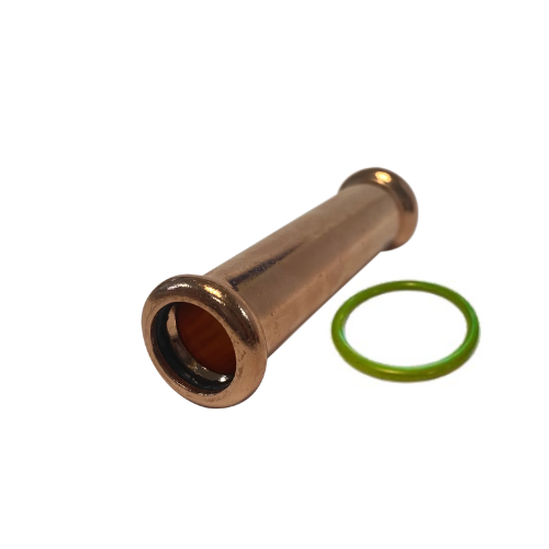 M-Press Fittings - Copper FKM for Solar, High Temp, Compressed Air & Industrial Heating - M-Profile - Press Fit - Slip Coupling - 22mm