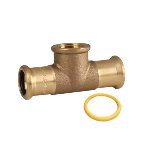 M-Press Fittings - Copper Gas - M-Profile - Press Fit - Female Iron Branch Tee - 35mm x 35mm x 1/2"