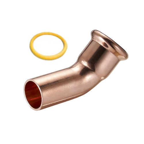 M-Press Fittings - Copper Gas - M-Profile - Press Fit - Obtuse Street Bend - 67mm