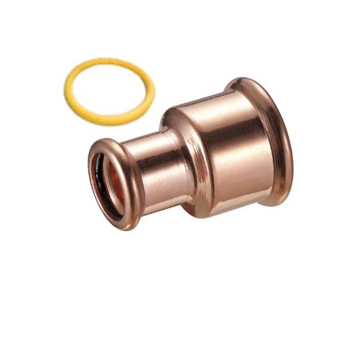 M-Press Fittings - Copper Gas - M-Profile - Press Fit - Reducing Coupling - 28mm x 22mm