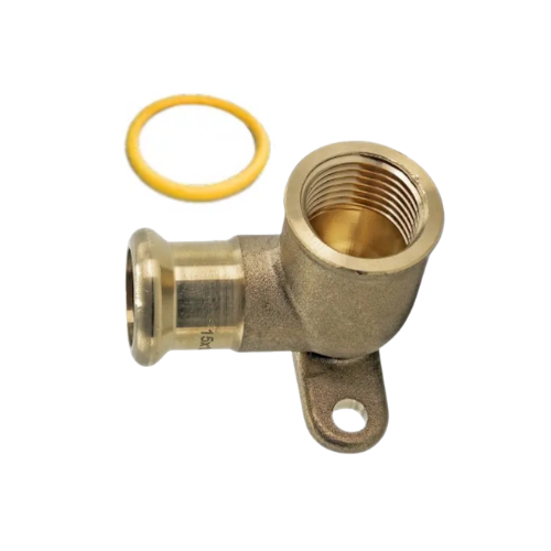 M-Press Fittings - Copper Gas - M-Profile - Press Fit - Wallplate Elbow - 15mm x 1/2"