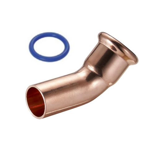 M-Press Fittings - Copper Steam - M-Profile - Press Fit - Obtuse Street Bend - 15mm