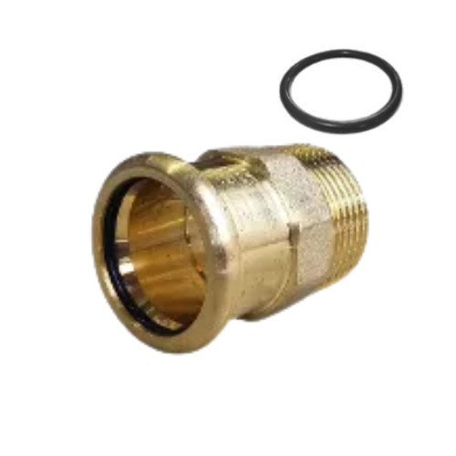 M-Press Fittings - Copper Water - M-Profile - Press Fit - Male Iron Coupling - 42mm x 1 1/2"