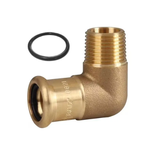 M-Press Fittings - Copper Water - M-Profile - Press Fit - Male Iron Elbow - 22mm x 3/4"