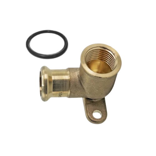 M-Press Fittings - Copper Water - M-Profile - Press Fit - Wallplate Elbow - 15mm x 1/2"