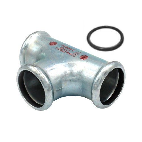 M-Press Fittings - Carbon Steel - M-Profile - Press Fit - Equal Tee - 15mm