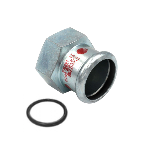 M-Press Fittings - Carbon Steel - M-Profile - Press Fit - Female Iron Coupling - 22mm x 3/4"