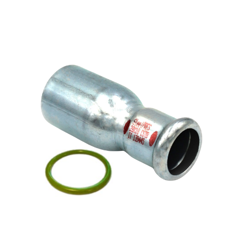 M-Press Fittings - Carbon Steel FKM for Solar, High Temp, Compressed Air & Industrial Heating - M-Profile - Press Fit - Fitting Reducer - 54mm x 35mm