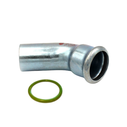 M-Press Fittings - Carbon Steel FKM for Solar, High Temp, Compressed Air & Industrial Heating - M-Profile - Press Fit - Obtuse Street Bend - 89mm