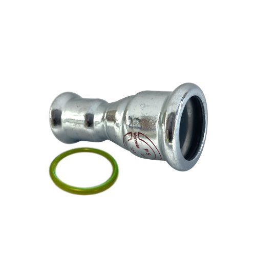 M-Press Fittings - Carbon Steel FKM - M-Profile - Press Fit - Reducing Coupling - 35mm x 28mm
