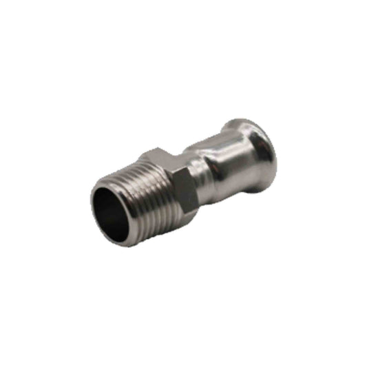 Press Fit Male Iron Coupler - M Profile - Stainless Steel Water - 22mm x 3/4"