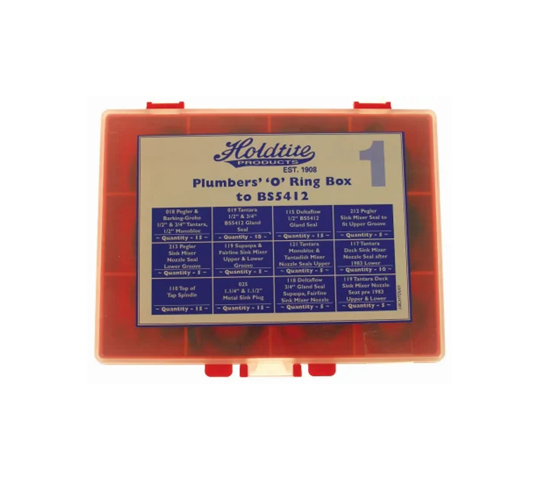 Plumbers Repair Box - No. 1 - 'O' Rings for Taps