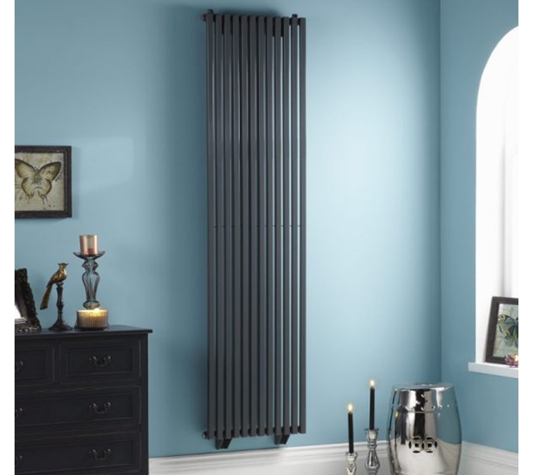 Oxfordshire Vertical Radiator - 1800mm x 465mm - Gun Metal