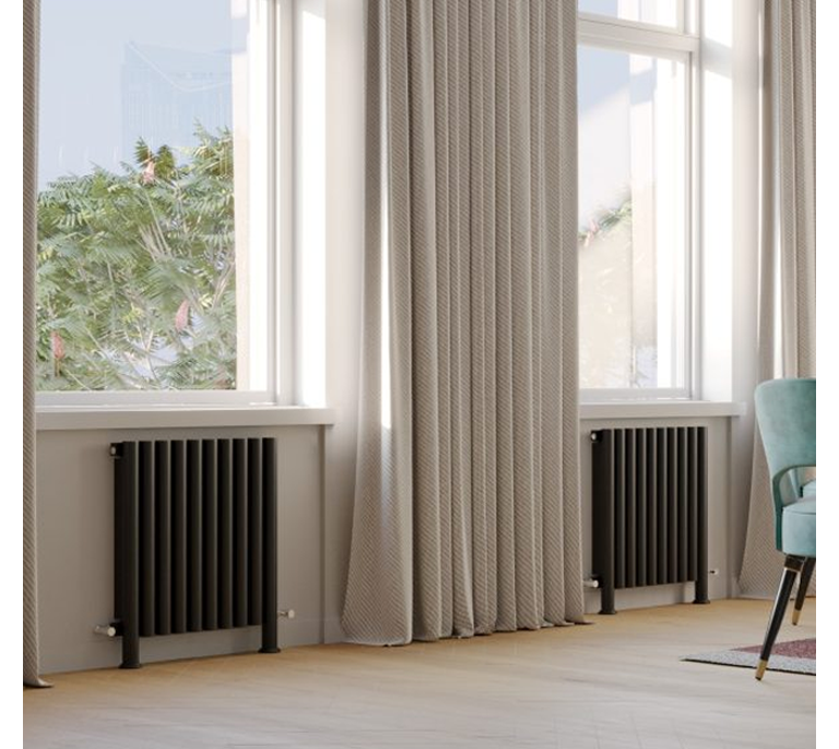 Oxshott Horizontal Radiator - 600mm x 975mm - Black