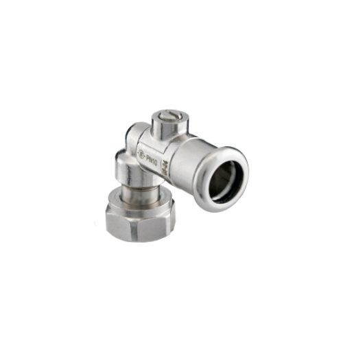 M-Profile - Press Fit - Water - Angled Service Valve - 15mm x 1/2"