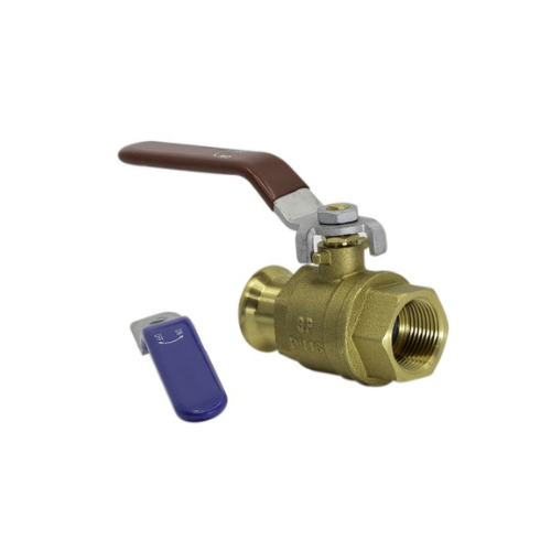 M-Profile - Press Fit - Water - Red & Blue Handle Lever Ball Valve - Female - 15mm x 1/2"
