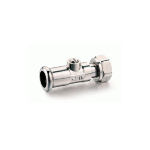 M-Profile - Press Fit - Water - Straight Service Valve - 15mm x 1/2"