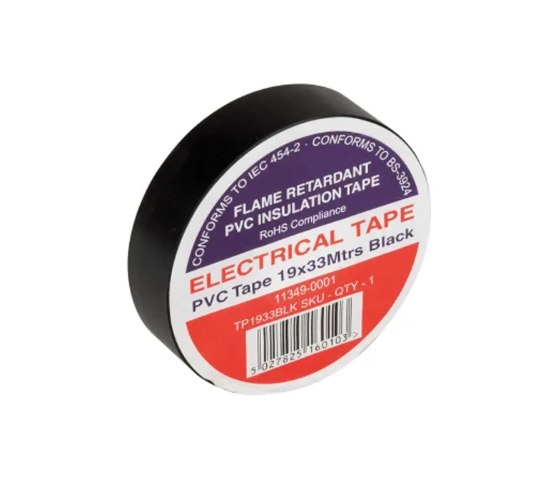 PVC Insulation Tape - Black 19mm x 33m