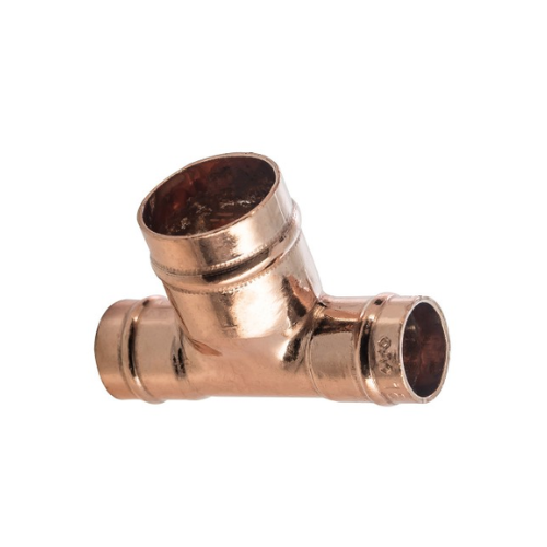 Solder Ring - Both Ends Reducing Tee - 15mm x 15mm x 22mm