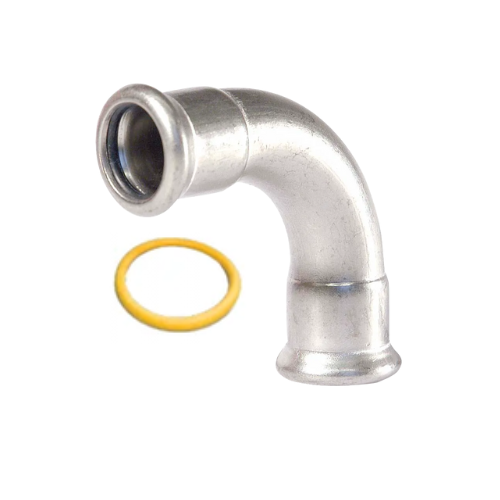 M-Press Fittings - Stainless Steel 304 MXL Gas - M-Profile - Press Fit - Equal Elbow - 168.3mm