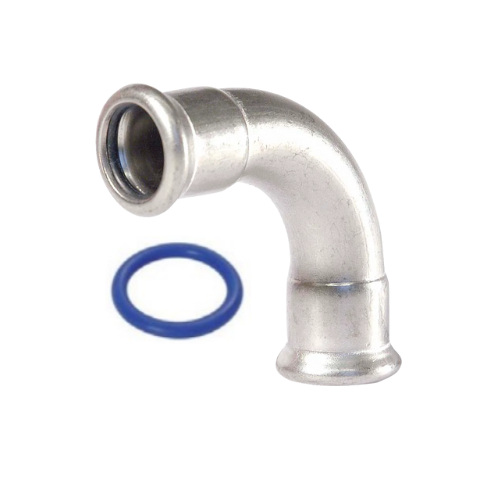M-Press Fittings - Stainless Steel 316 Steam - M-Profile - Press Fit - Equal Elbow - 22mm