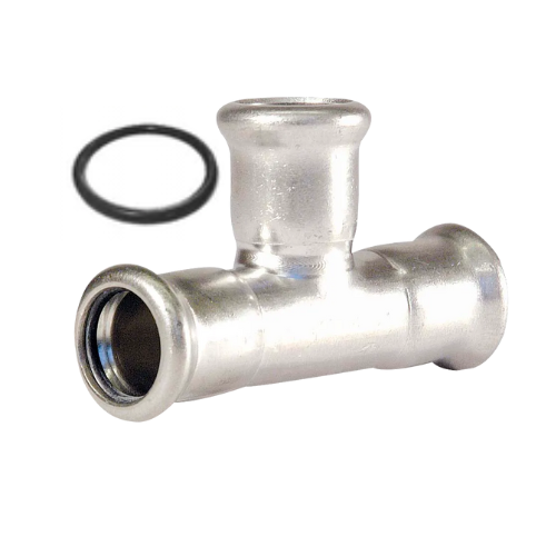 M-Press Fittings - Stainless Steel 316 Water - M-Profile - Press Fit - Equal Tee - 54mm